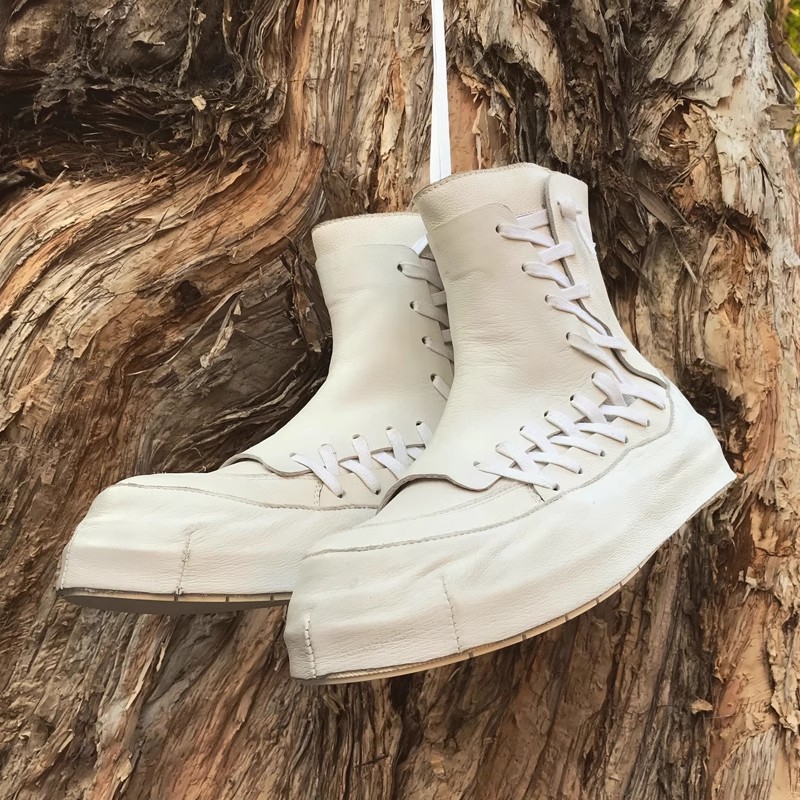 Vintage Fashion For Mens - Männliche Vintage-Stiefeletten mit klobigem Boden und