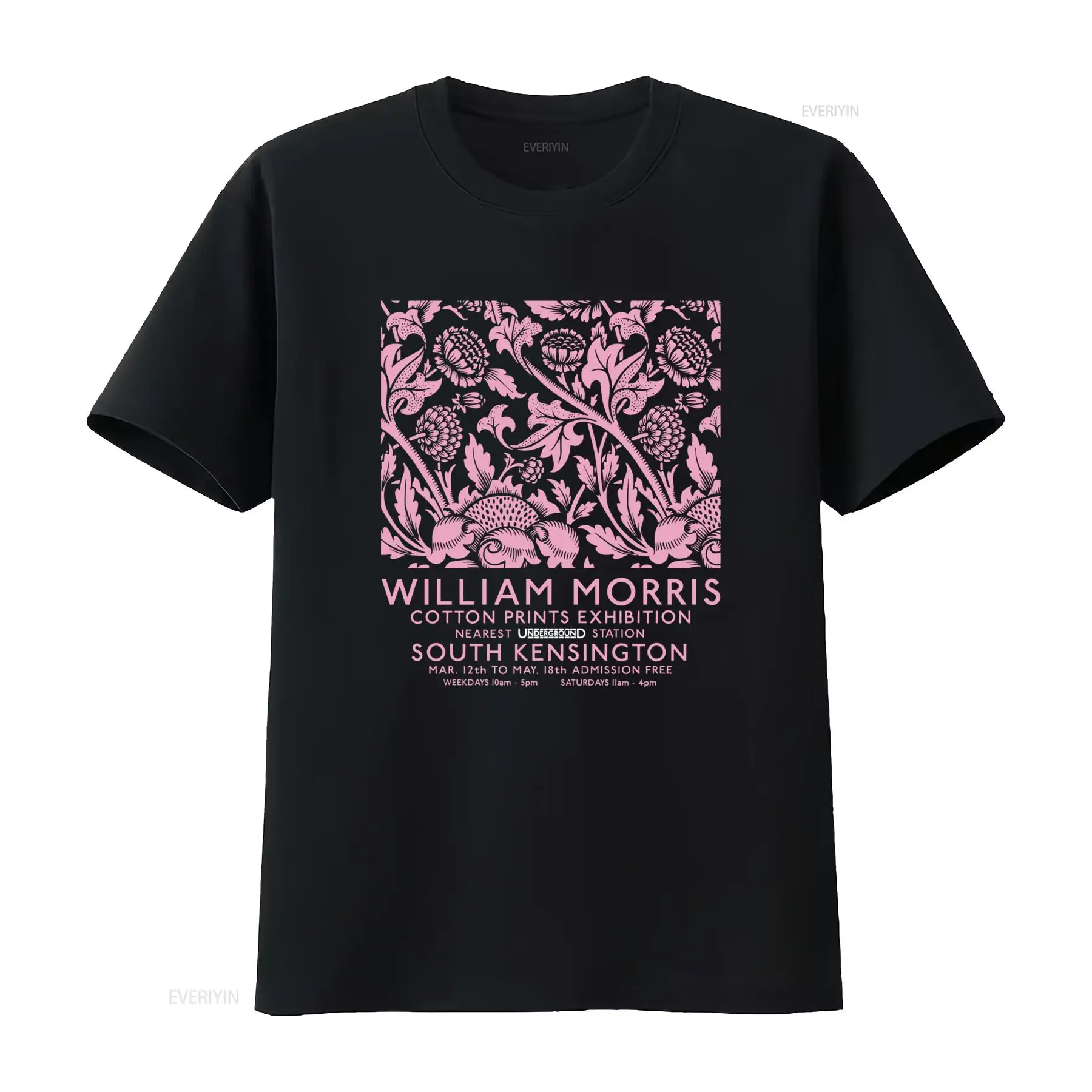 Vintage Fashion Exhibition - Vintage-T-Shirt mit botanischem Blumenmuster im Stil