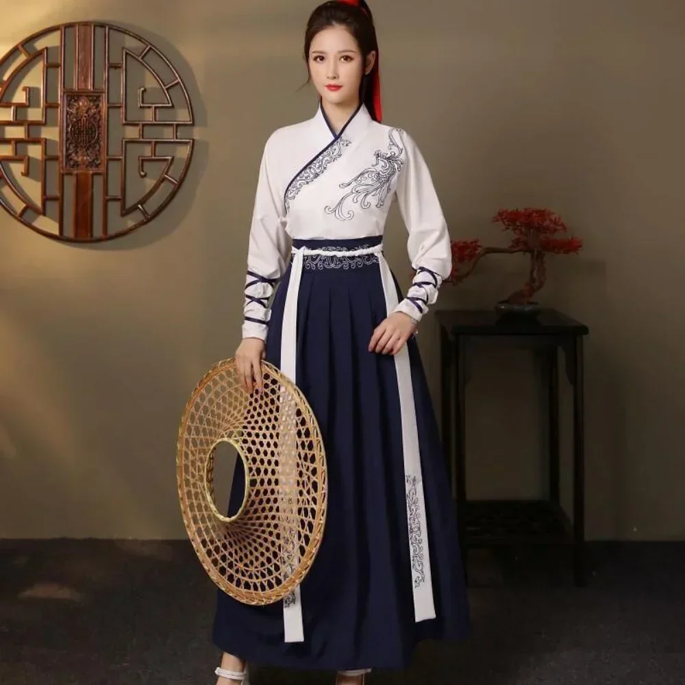 Vintage Fashion For Mens - Modernes Hanfu Damen Top und Rock