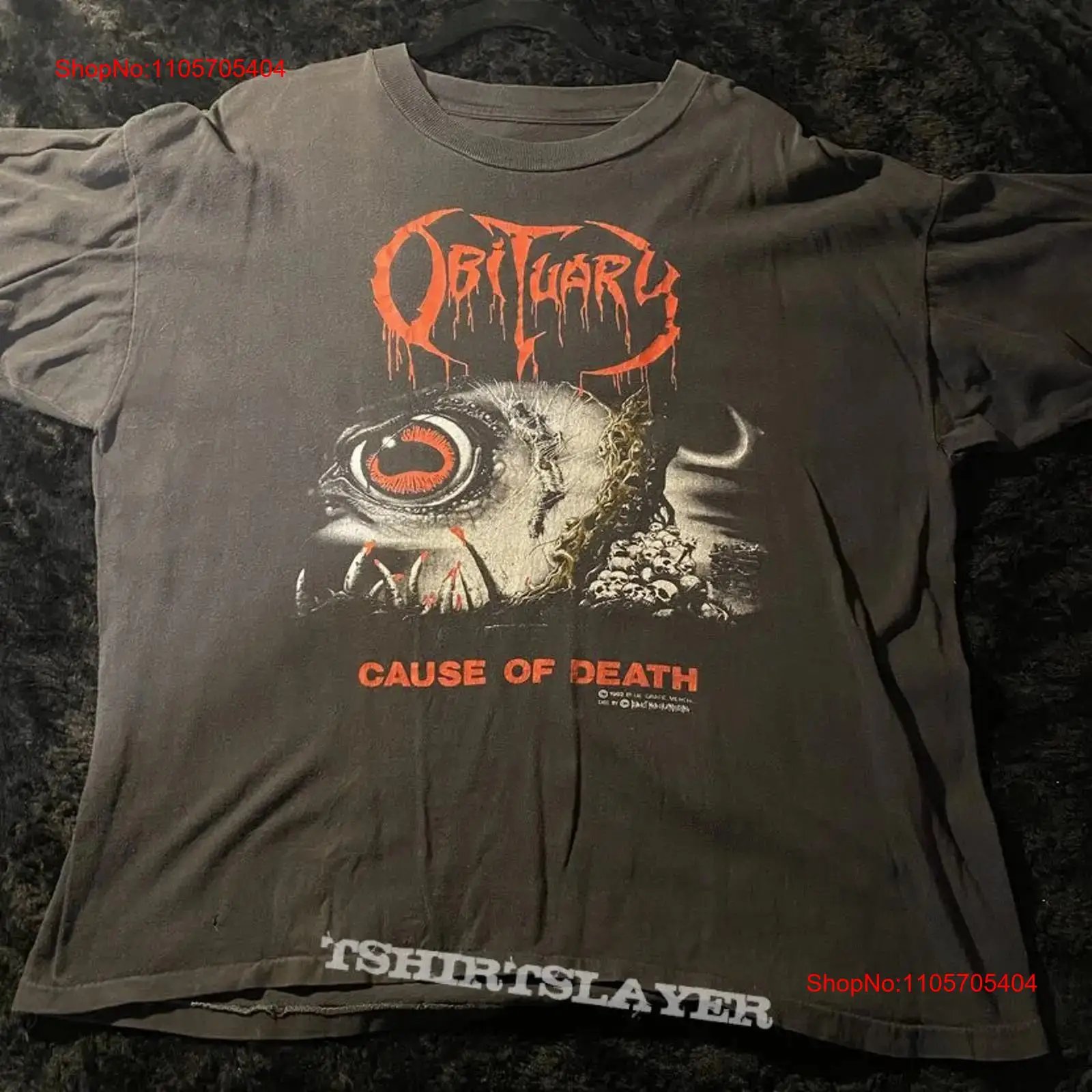 Vintage Fashion Obituaries - Obituary Cause of Death Tour T-Shirt