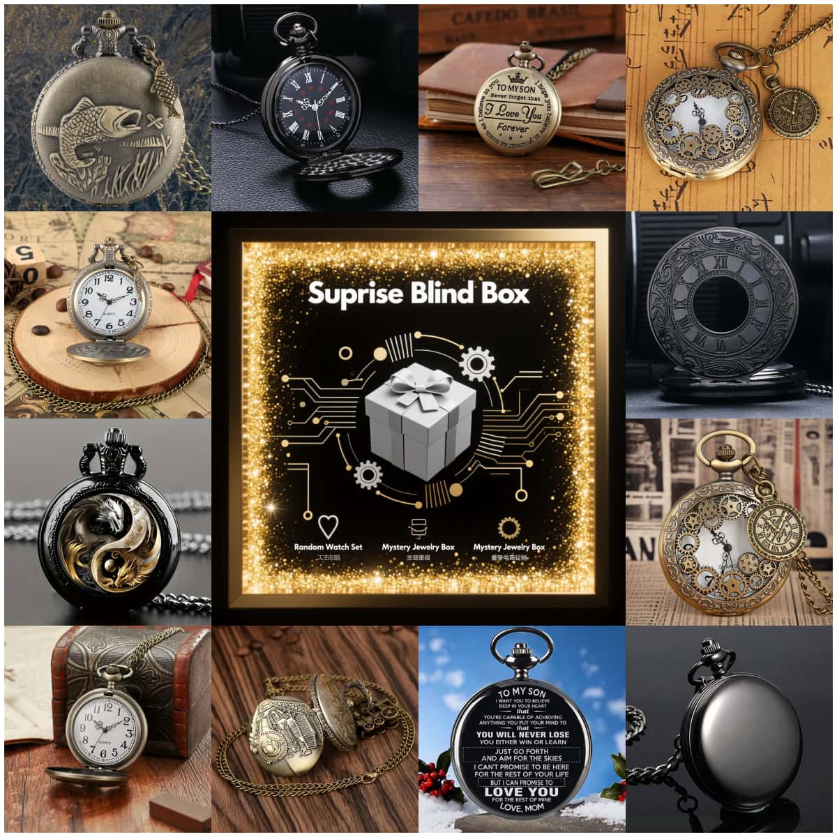1PC Surprise Mystery Watch Bli – Vintage Fashion For Mens Bewertung und Preis