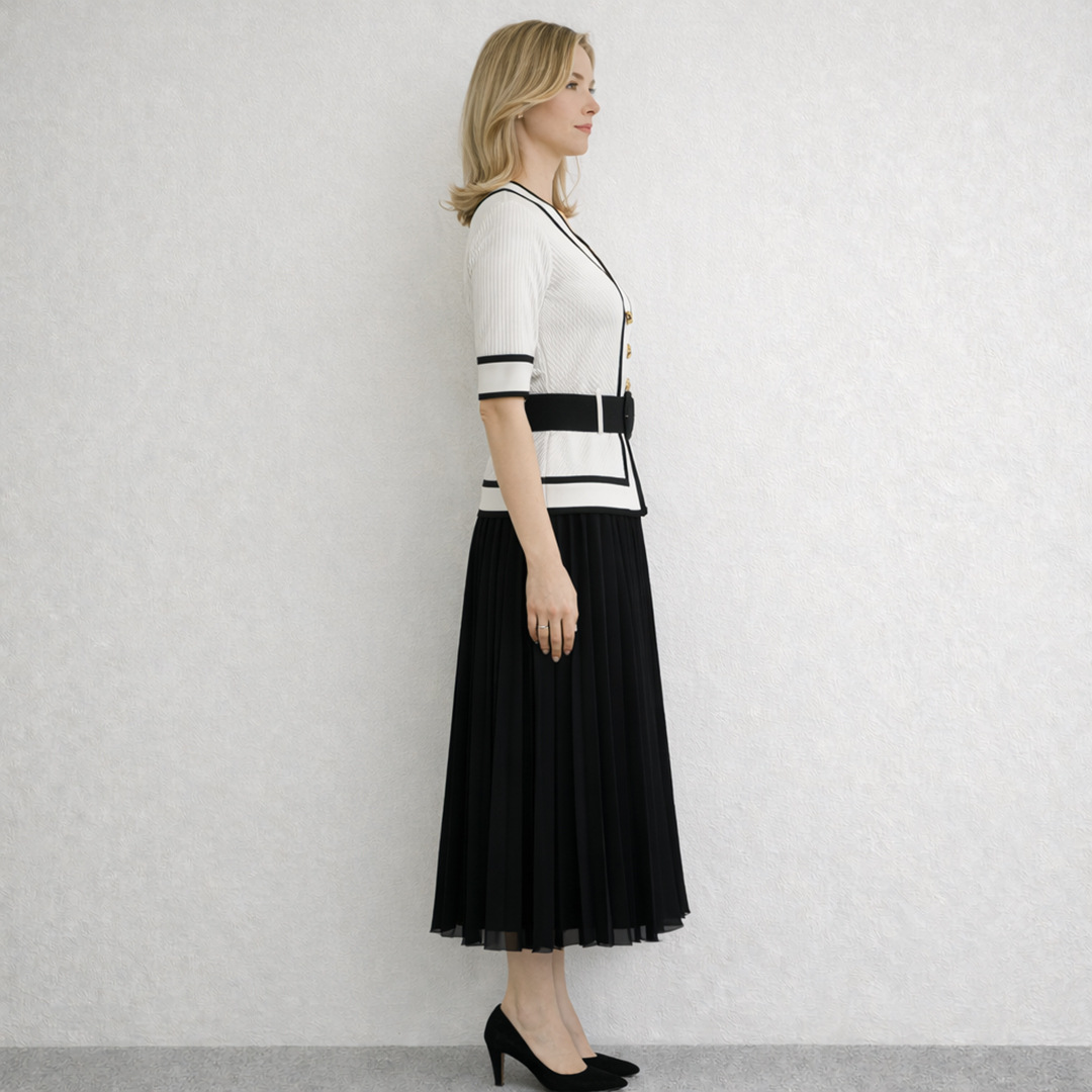 Sexy V-Ausschnitt Kleid mit Kn – Vintage Fashion Exhibition Bewertung und Preis